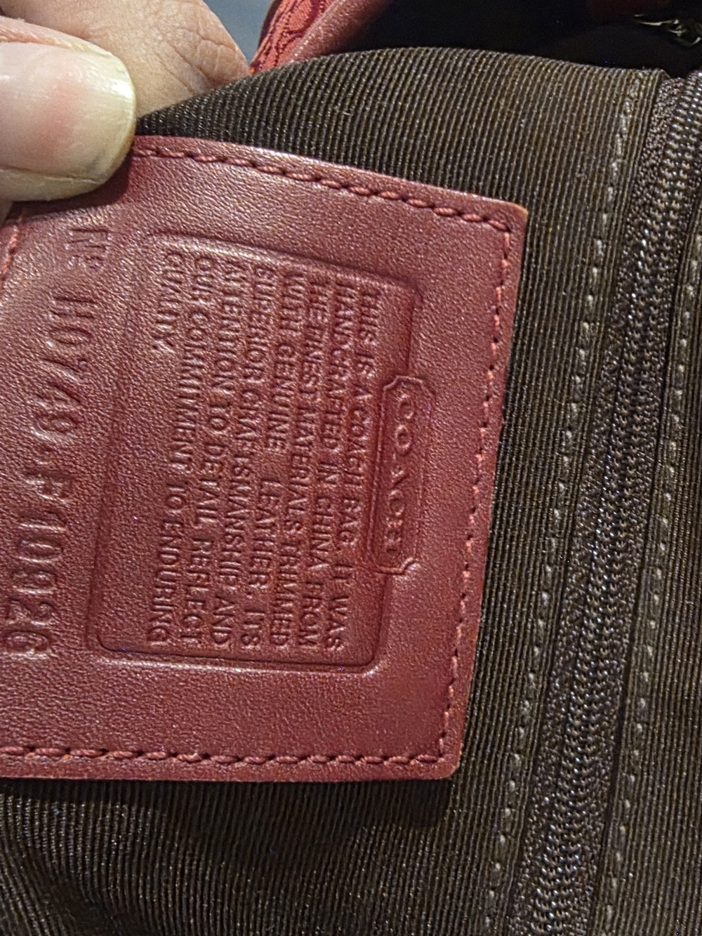 Coach Red Signature Canvas Shoulder Bag - Picture 11 of 11